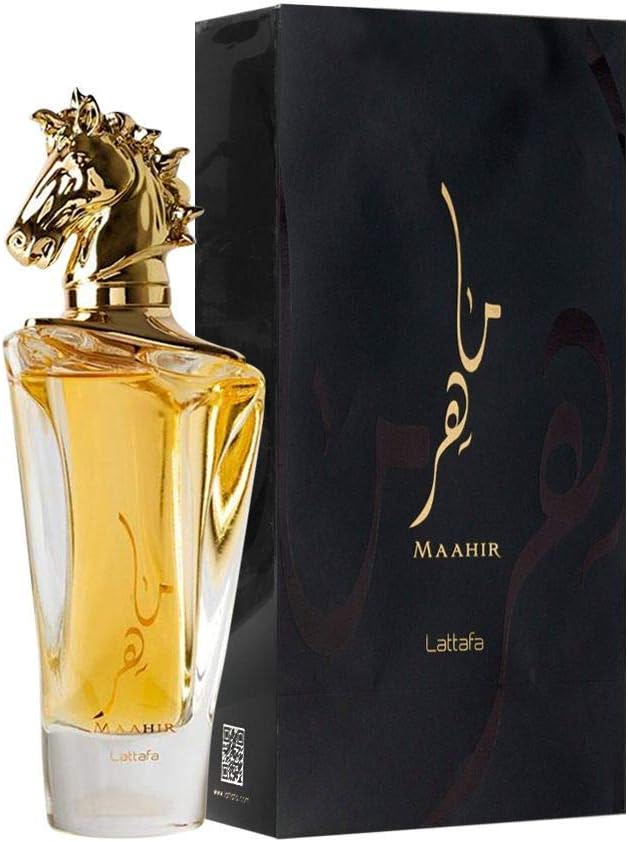 Lattafa Maahir for Unisex Eau de Parfum Spray, 3.4 Ounce