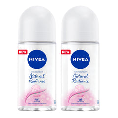 NIVEA Antiperspirant Roll-on for Women, 48h Protection, Natural Radiance, 2x50ml