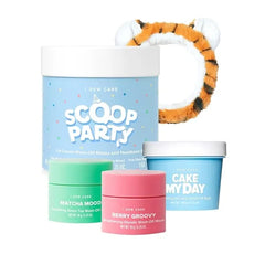 I DEW CARE Tiger Headband Wash off Masks Set Scoop Party + Face Wash Headband Unisex Skincare Mask for Face