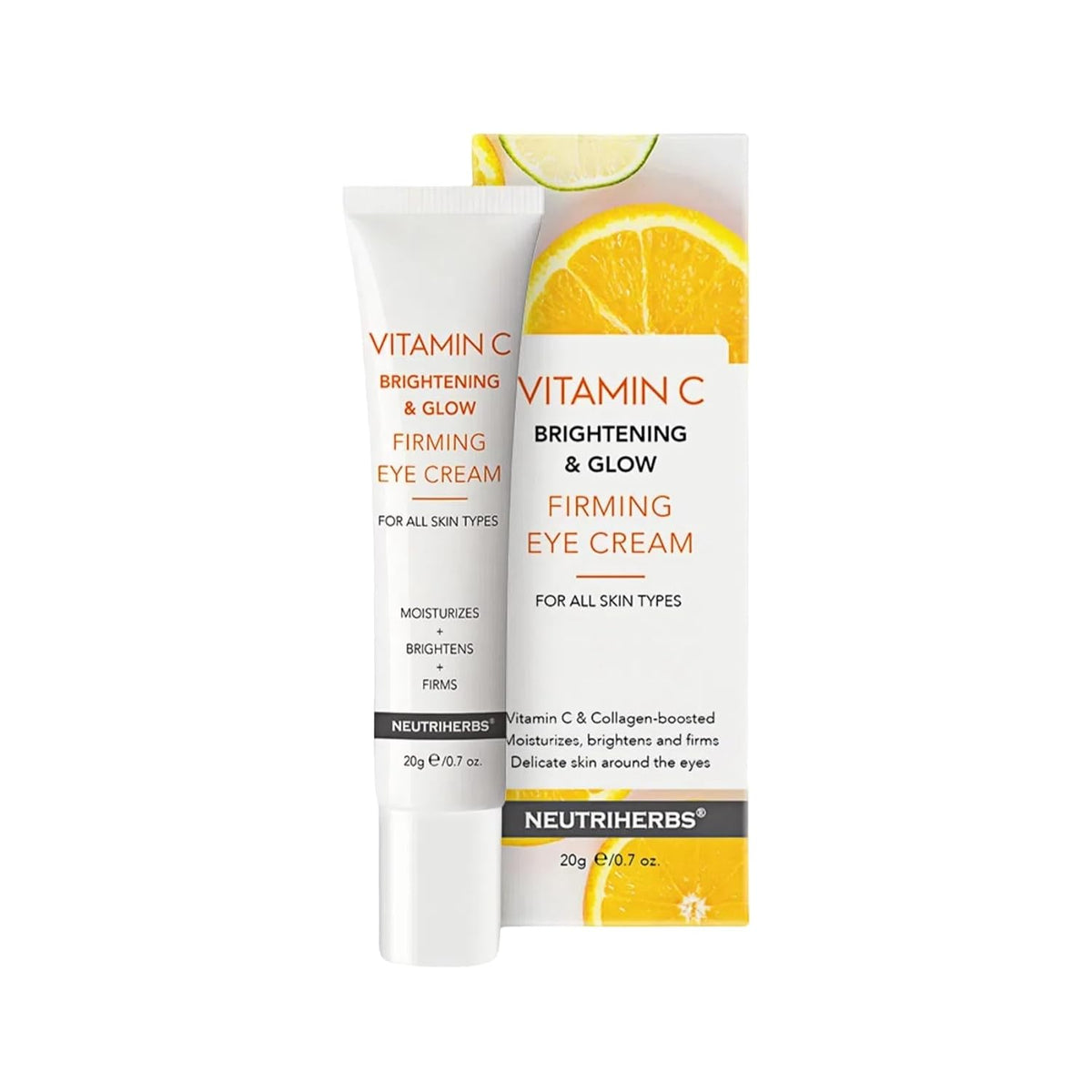 Neutriherbs Eye Cream Vitamin C Eye Gel for Dark Circles, Eye Bags, Puffiness, Eye Massage Under Eye with Hyaluronic Acid, 20g e/0.7 oz