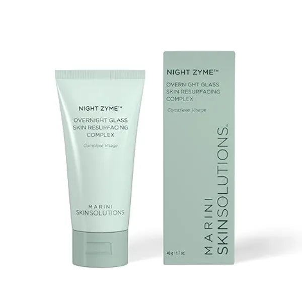 Marini SkinSolutions Night Zyme Overnight Glass Skin Resurfacing Complex Face Mask with Proteolytic Papaya Enzymes & Peptides All Skin Types Made in the USA 1.7 oz