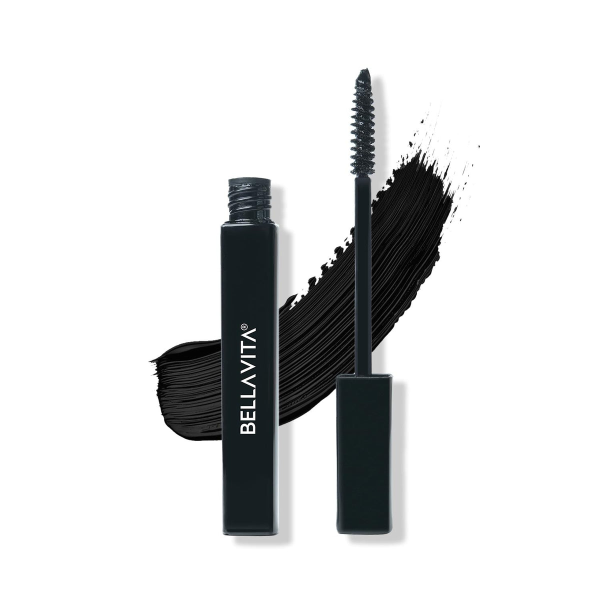 BellaVita Intense Drama Waterproof Mascara 8ml | Lengthening & Volumizing Mascara, Curl Lock Formula Smudge & Waterproof | Jet Black