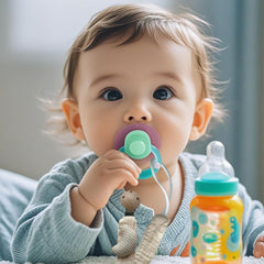 EWAN'S 6 Pcs Animal Themed Pacifier Clips for 6-18 Months Baby,Cute Soft Flexible Teething Binky Clips for Baby Girl&Boys, Mam Pacifier Clip for Philips, Mushie, Nuby and Avent Bottle Accessories