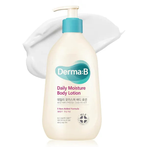 Derma B | Daily Moisture Body Lotion | Body Cream for Dry Skin | Long-Lasting Body Moisturizer for Sensitive Skin | 13.5 fl oz (400ml)