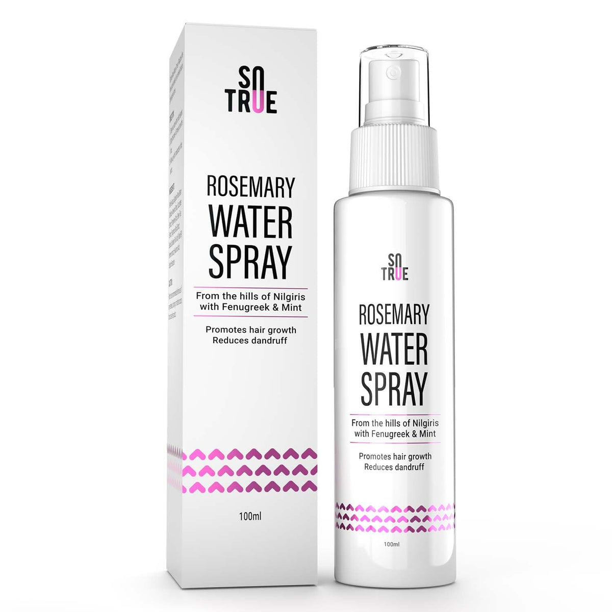 Sotrue Rosemary Water Spray For Hair Growth, Rosemary Hair Mist, Helps Reduce Hairfall, Strengthens Hair, Stimulates Hair Growth, Healthy Nourished Hair, Suitable For All Hair Types 100ml