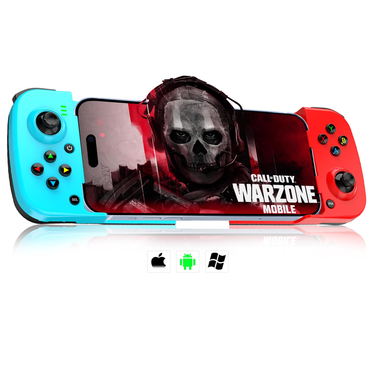 arVin Bluetooth Controller for iPhone 14/13/12/11, iPad, MacBook, iOS, Wireless Gamepad for Android Samsung Galaxy S22/S21/S20, TCL, Tablet, PC Game Joystick, CODM, Genshin Impact -with Back Button