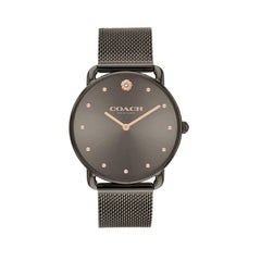 COACH WOMEN'S GREY DIAL IONIC PLATED GREY STEEL BRACELET WATCH - 14504210