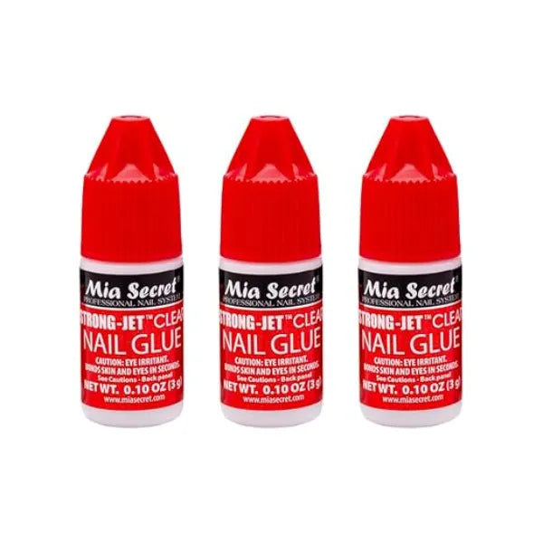 Mia Secret 3pcs Mia Secret Strong Jet Clear Drop On Nail Glue Fast Drying and Long Lasting