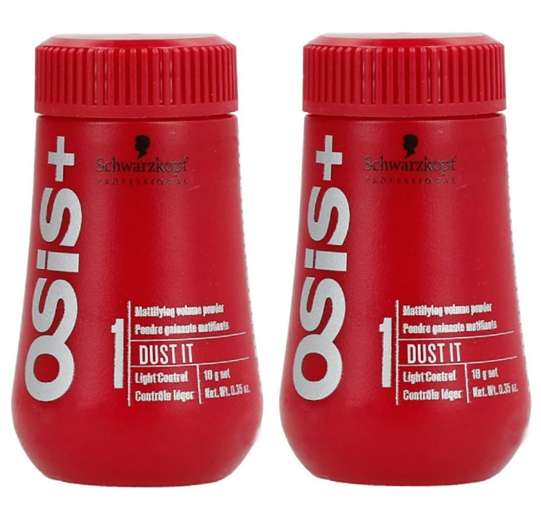Schwarzkopf Professional Duo Pack of Powder Mattifying Hair – OSIS+ Dust It – 2 x 10 g