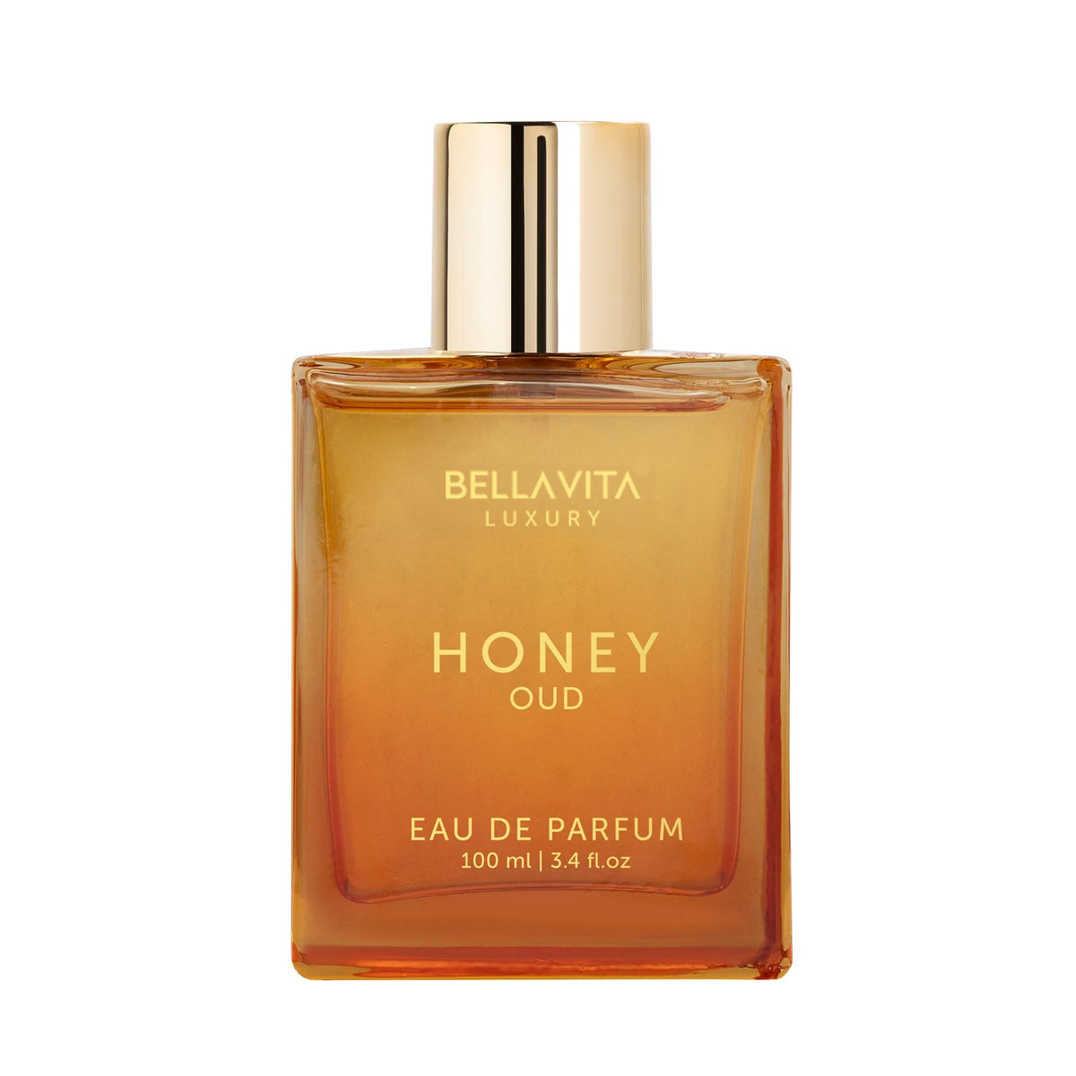 BellaVita Luxury Honey Oud Eau De Parfum for Men & Women with Patchouli, Vanilla, Bergamot | Floral, Spicy EDP Fragrance Scent, 100ml