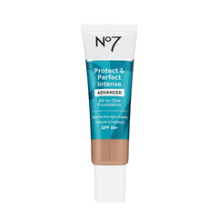 No7 Protect & Perfect Advanced All in One Foundation - Wheat - Age Defying Foundation Makeup with SPF 50 for Women - Makeup Base Cream Helps to Reduces Redness & Blurs Visible Pores (30ml)