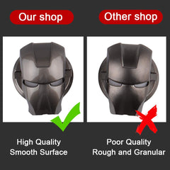 Showay Ring Cover Iron Man Car Interior Parts, Auto Engine Ignition Start Stop Button Replacement-Start Stop Trim Protector Key Ring Circle