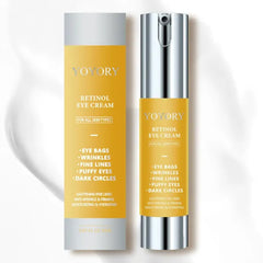 YOYORY Retinol Eye Cream for Eye Bags - Rapid Under Dark Circles, Wrinkles, Fine Lines, Puffiness | Hydrating Anti-Aging Moisturizer Skin Care, 0.67 fl oz (Yellow)