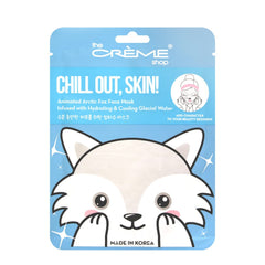 The Crème Shop Hydrating & Cooling Face Sheet Mask. Glacial Water Infused. Safe For Kids & Adults. Made In Korea - Animated Masks, Arctic Fox