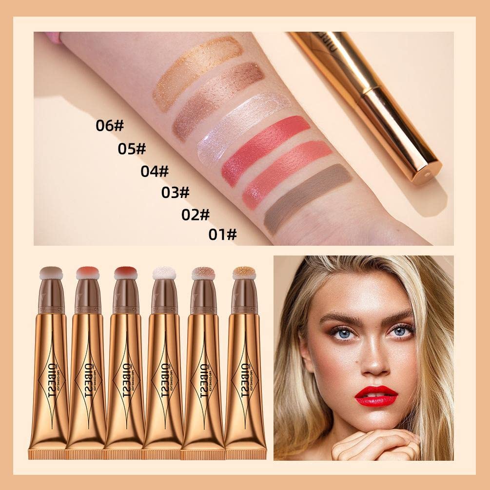 KANZA-Multifunctional Makeup Bronzer | Liquid Face Concealer Pen | Waterproof Body Face Contouring Makeup | Matte Finish Liquid Contour Stick with Soft Cushion Applicator | For Women |15g (#04)