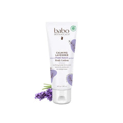 Babo Botanicals Calming Lavender Body Lotion - Relaxing Chamomile & Lavender - Vegan- For all ages- Scented with Lavender fragrance, 8 Fl Oz