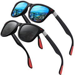 Polarized Sunglasses Mens Womens Cool Fishing Driving Hiking Ultralight Retro Wrap Around Travel sun glasses UV Protection