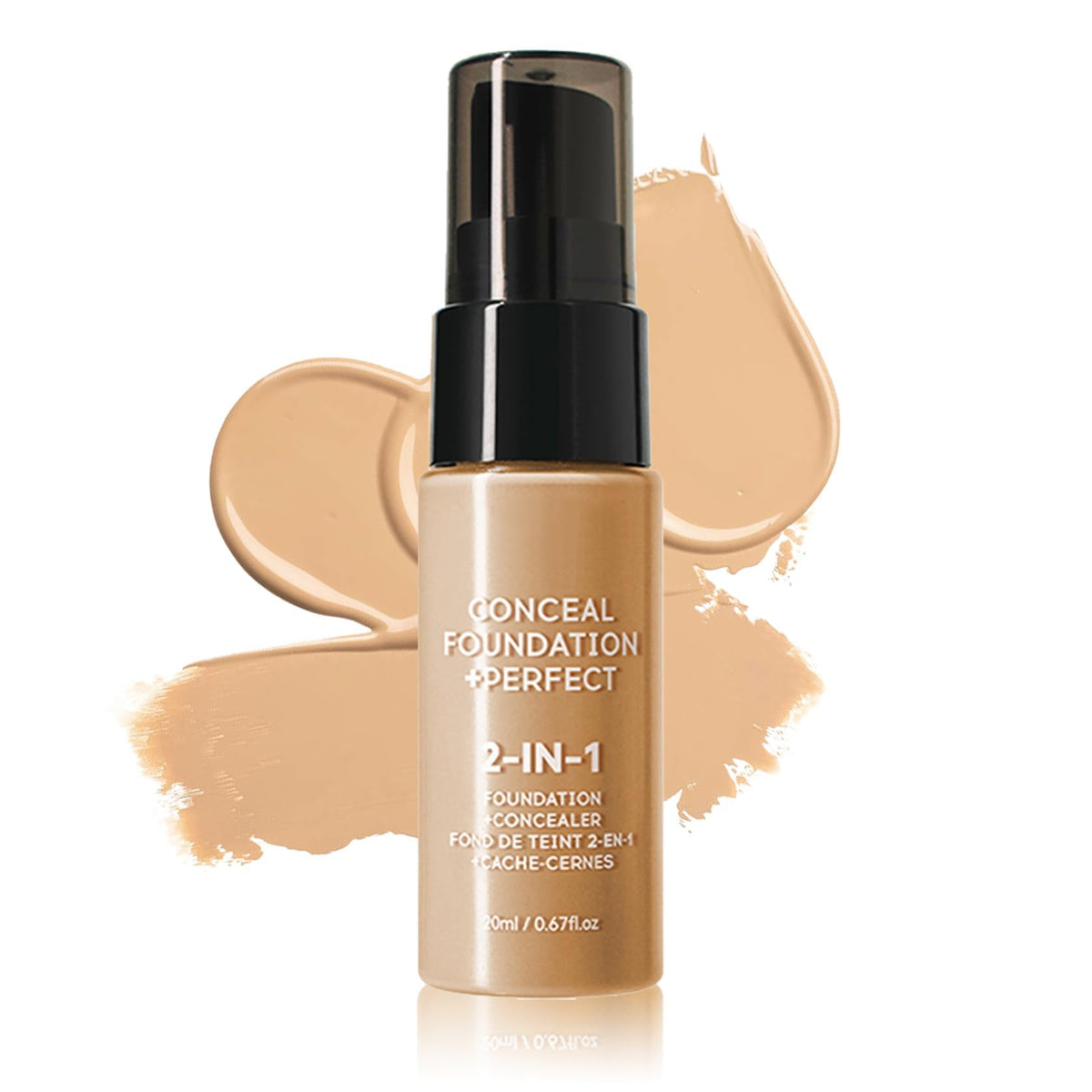 NALACAL 2 in 1 Concealer Full Coverage Foundation for Mature Skin, Oil Control Matte Liquid Makeup, Waterproof Base De Maquillaje, High Coverage - 02 Natural