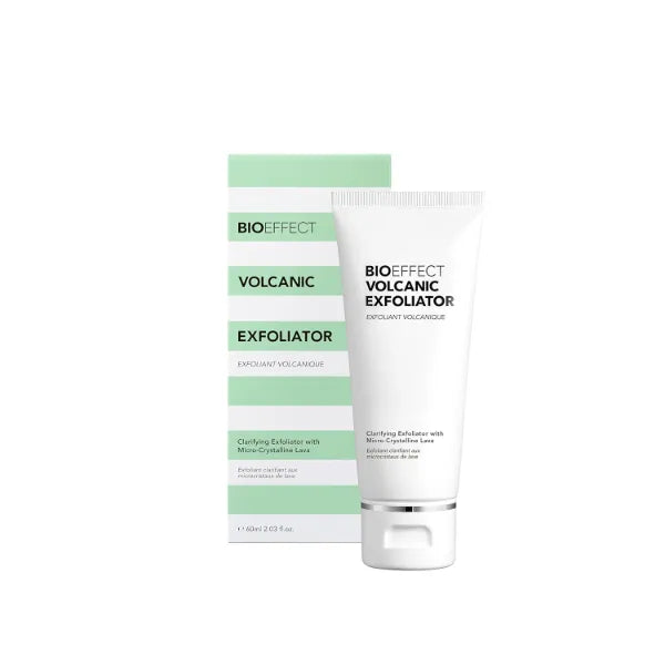 Bioeffect Volcanic Exfoliator | Clarifying Facial Exfoliator with Micro-Crystalline Lava | Buffs, Hydrates, Unclogs Pores, 60 ml / 2.03 fl oz