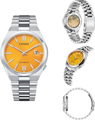 Citizen Herren Analog Automatic Uhr mit Edelstahl ArmbandTsuyosa