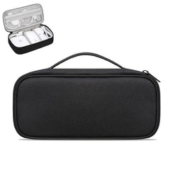 QUEENADA Portable Electronic Accessories Bag - Cable Organizer, Travel Gadget Organizer, Compatible with Charger USB Cable SD Memory Card Headset Flash Drive Hard Drive (Black)