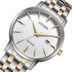 Citizen Mens Eco-Drive Watch, Analog Display And Solid Stainless Steel Strap - Bm7466-81H