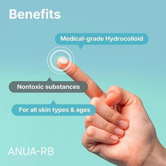 ANUA-RB Acne Pimple Patch, Absorbing Hydrocolloid, 3 Sizes, Blemishes and Zits Cover, Spot Stickers for Face and Body, Not Tested on Animals, No Toxic Ingredients, 48 Count (Pack of 2)