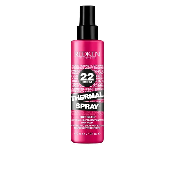 Redken Thermal Spray 22 High Hold - Thermal Heat Protectant and Setting Mist, For Curling and Flat Irons, Lasting Frizz Control & Protects Against Heat Damage