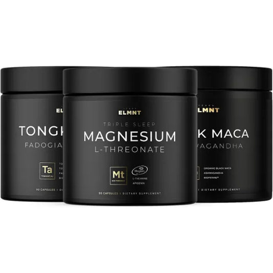 TERRA ELMNT Magnesium L-Threonate, Black Maca Root, and Tongkat Ali Bundle