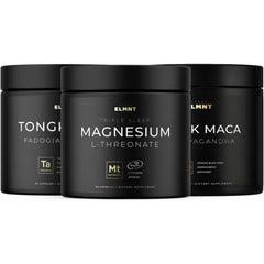 TERRA ELMNT Magnesium L-Threonate, Black Maca Root, and Tongkat Ali Bundle