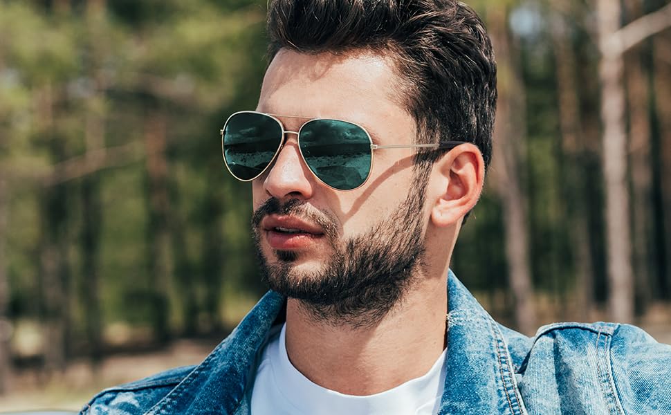 Gimdumasa Sunglasses Men Polarized Flat Top Sun Glasses Retro Metal Frame for Women Men with UV400 Protection Vintage Shades