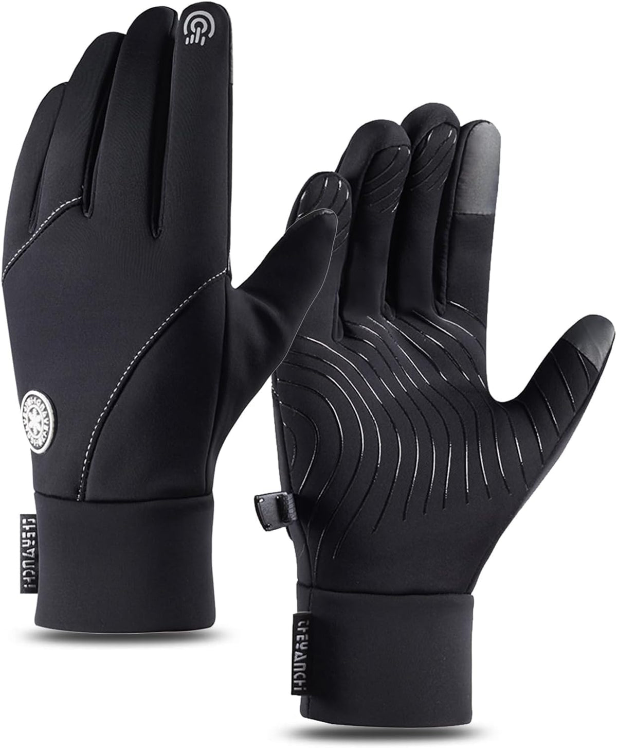 Excefore Winter Gloves for Men Women, Waterproof Gloves, Touch Screen Gloves, Windproof Warm Gloves for Work, Lightweight Thermal Gloves, Cold Weather Gloves for Driving Cycling Running Riding(L)
