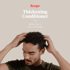 Keeps Hair Thickening Conditioner for Fuller, Thicker Looking Hair, 8 Ounces - Hair Loss, Thinning & Regrowth Treatment - DHT Blocker for Men - Infused with Biotin, Caffeine, & Saw Palmetto
