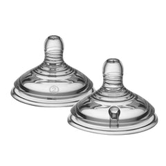 Tommee Tippee Natural Start Baby Bottle Teats, Medium Flow, 3+ Months, Breast-Like for a Natural Latch, Anti-colic Valve, Soft Silicone, Pack of 2