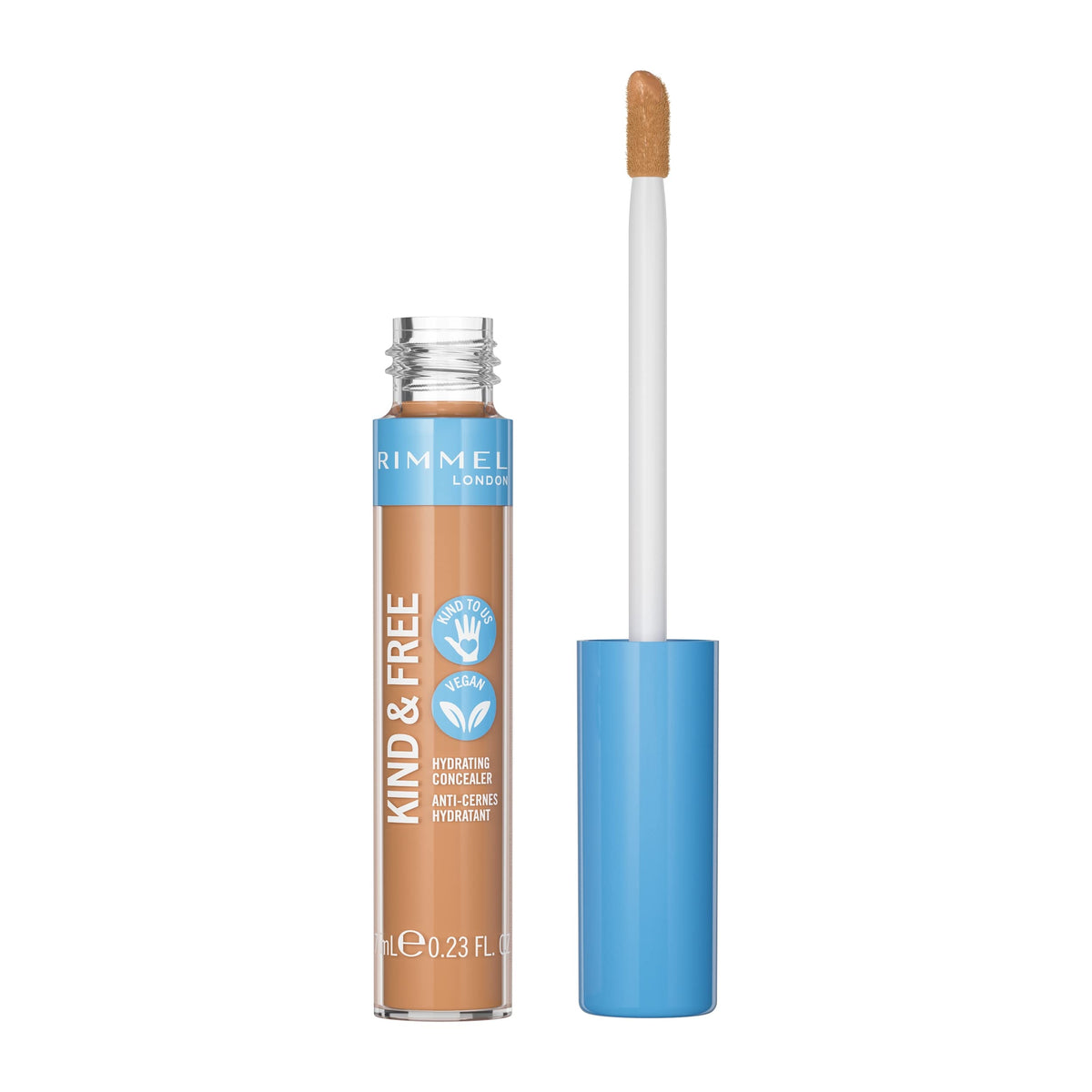 Rimmel KIND & FREE Concealer - All-Day Hydrating Liquid Concealer - 7 ml, shade 30 Medium , Beige