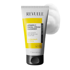 Revuele Vitamin C Facial Cream Cleanser – Gentle Daily Face Wash for Brightening & Hydration 5.07 fl.oz, Vegan & Cruelty-Free