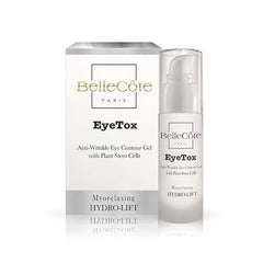 BelleCôte Paris Anti Wrinkle Eye Contour Gel Eye Gel for Dark Circles and Puffiness, Eye Treatment with Hyaluronic Acid & Vitamin C+E Complex for Dry & Dehydrated Skin Around Eyes, Diminishes Fine Lines 1 Fl Oz