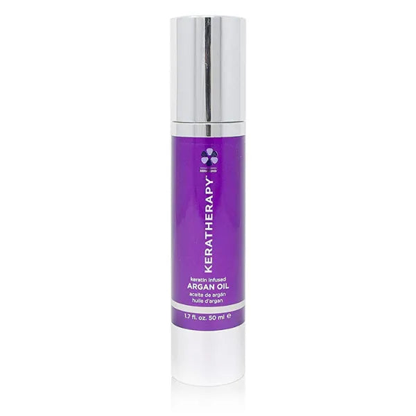 KERATHERAPY Keratin Infused Argan Oil, 1.7 fl. oz., 50 ml - Repairing Hair Care for Dry Damaged Hair, Frizz, Flyaways & Easy Styling - Kerabond Technology for Smooth, Soft, & Shiny Tresses