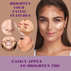 ELECDON Cream Contour Sticks, 5Pcs Face Makeup Highlighter Stick, Contouring Makeup Kit for Beginners,Highlight and Contour Kit,Cream Concealer Makeup Blur Stick,Primer Face Corrector Makeup Stick