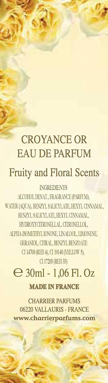 Charrier Parfums Croyance Or Eau De Parfum Spray 30 ml