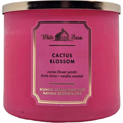 Bath & Body Works White Barn 3-Wick Candle w/Essential Oils - 14.5 oz - New Core Scents! (Cactus Blossom)