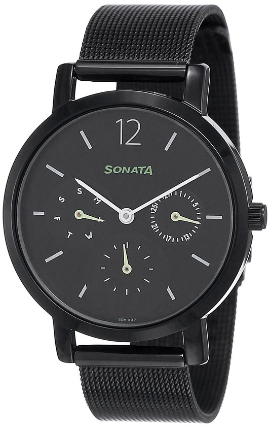 Sonata Black Dial Analog watch For Women-NR8164NM03
