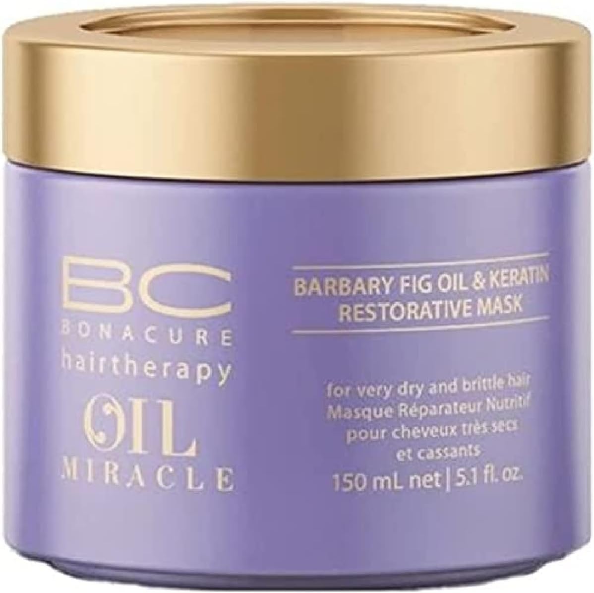 Schwarzkopf Professional Bc Oil Miracle Barbary Fig Oil & Keratin Restorative Mask, 150 Ml