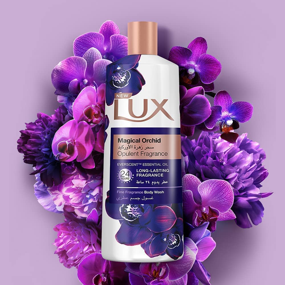 Lux Perfumed Body Wash Magical Orchid for 24 Hours Long Lasting Fragrance, 500ml