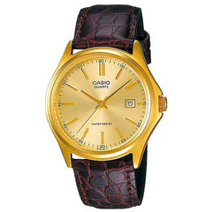 Casio Leather Band Watch Brown/Gold