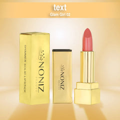 NONIZ Solid Shimmery Lipstick - Ultra Creamy Texture - Long Lasting 3 Solid Colors Lipsticks (Glam Girl 02)