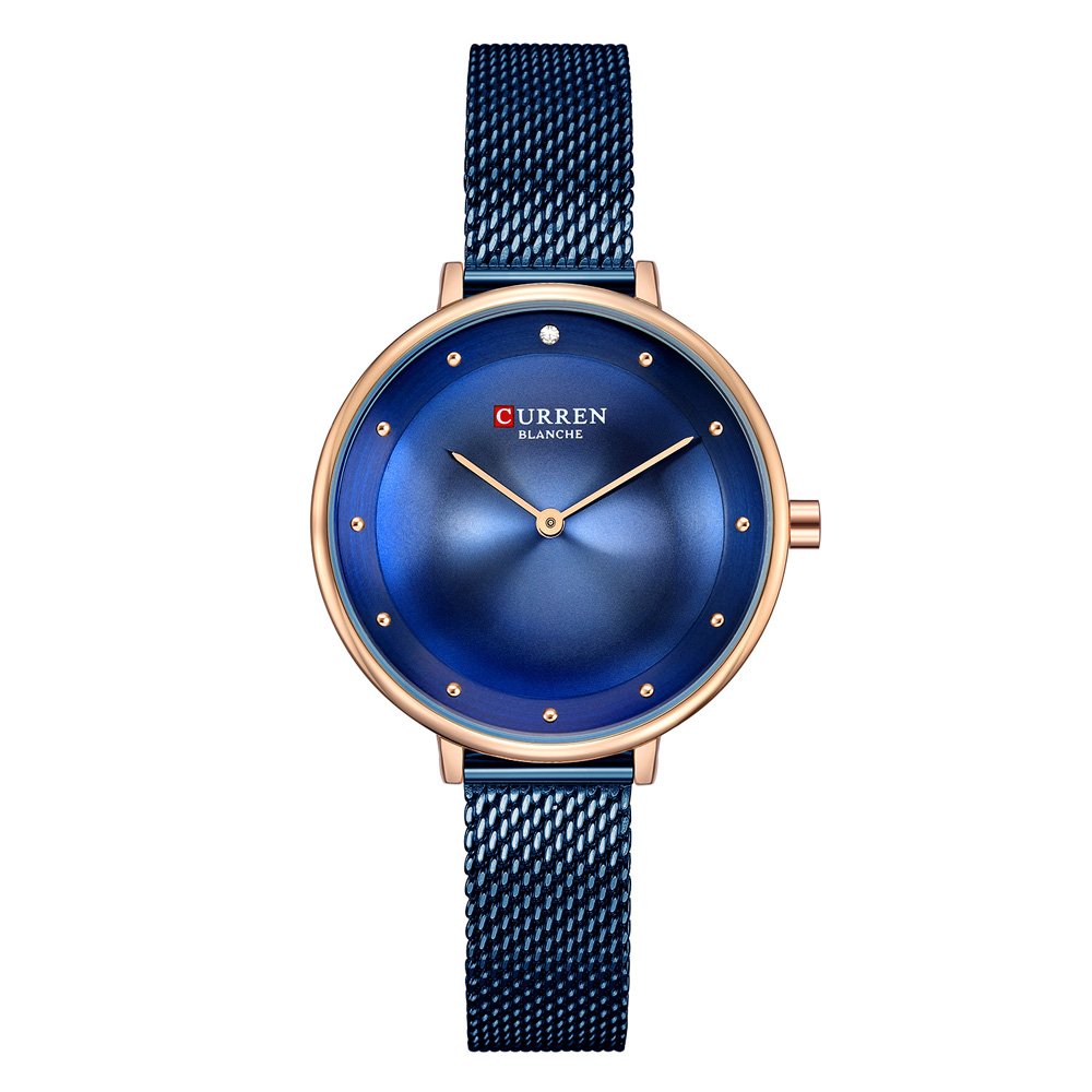 CURREN Original Women's Girls Sports Waterproof Stainless Steel Quartz Wrist Watch 9029 Blue