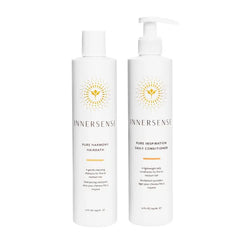 INNERSENSE Organic Beauty - Pure Harmony Hairbath Shampoo + Inspiration Conditioner Duo | Non-Toxic, Cruelty-Free, Clean Haircare (10 fl oz each)
