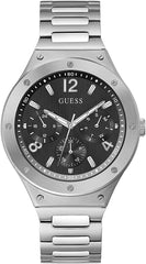 GUESS US Men's Silver-Tone Multifunction Watch, one