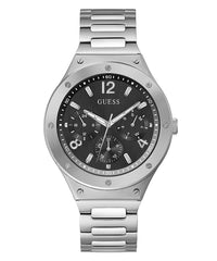 GUESS US Men's Silver-Tone Multifunction Watch, one